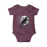 Funny F Caw F Baby Onesie Black Crow Moon Gothic Adult Humor - Wonder Print Shop