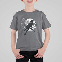 Funny F Caw F T Shirt For Kid Black Crow Moon Gothic Adult Humor - Wonder Print Shop