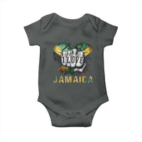Jamaica One Love Baby Onesie Rasta Reggae Punching Hand Jamaican Flag - Wonder Print Shop