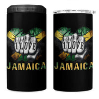 Jamaica One Love 4 in 1 Can Cooler Tumbler Rasta Reggae Punching Hand Jamaican Flag - Wonder Print Shop