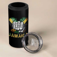 Jamaica One Love 4 in 1 Can Cooler Tumbler Rasta Reggae Punching Hand Jamaican Flag - Wonder Print Shop