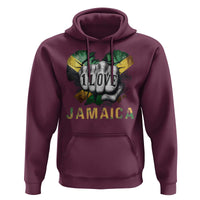 Jamaica One Love Hoodie Rasta Reggae Punching Hand Jamaican Flag - Wonder Print Shop