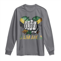 Jamaica One Love Long Sleeve Shirt Rasta Reggae Punching Hand Jamaican Flag - Wonder Print Shop