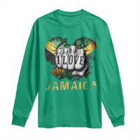 Jamaica One Love Long Sleeve Shirt Rasta Reggae Punching Hand Jamaican Flag - Wonder Print Shop