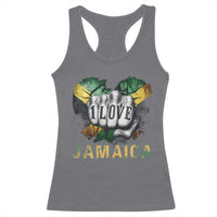 Jamaica One Love Racerback Tank Top Rasta Reggae Punching Hand Jamaican Flag - Wonder Print Shop