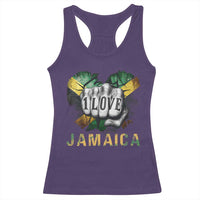 Jamaica One Love Racerback Tank Top Rasta Reggae Punching Hand Jamaican Flag - Wonder Print Shop
