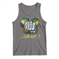 Jamaica One Love Tank Top Rasta Reggae Punching Hand Jamaican Flag - Wonder Print Shop