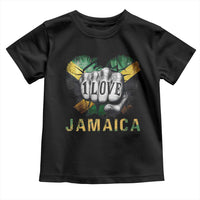 Jamaica One Love Toddler T Shirt Rasta Reggae Punching Hand Jamaican Flag - Wonder Print Shop