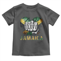 Jamaica One Love Toddler T Shirt Rasta Reggae Punching Hand Jamaican Flag - Wonder Print Shop