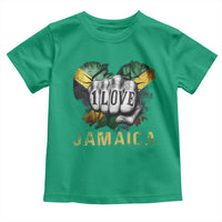 Jamaica One Love Toddler T Shirt Rasta Reggae Punching Hand Jamaican Flag - Wonder Print Shop