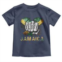 Jamaica One Love Toddler T Shirt Rasta Reggae Punching Hand Jamaican Flag - Wonder Print Shop
