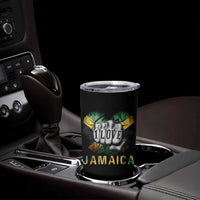 Jamaica One Love Tumbler Cup Rasta Reggae Punching Hand Jamaican Flag - Wonder Print Shop