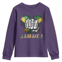 Jamaica One Love Youth Sweatshirt Rasta Reggae Punching Hand Jamaican Flag - Wonder Print Shop