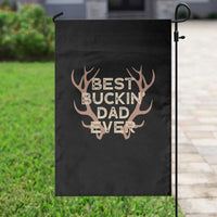 Funny Best Buckin Dad Ever Garden Flag Deer Hunting Father's Day - Wonder Print Shop