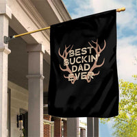 Funny Best Buckin Dad Ever Garden Flag Deer Hunting Father's Day - Wonder Print Shop