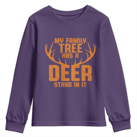 Funny My Family Tree Has A Deer Stand In It Youth Sweatshirt Deer Hunting - Wonder Print Shop
