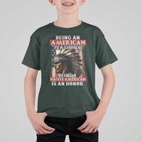 Being An American Is A Choice Being A Native American Is An Honor T Shirt For Kid USA Flag - Wonder Print Shop