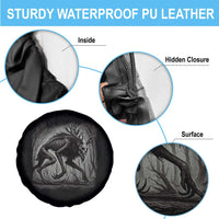 Wendigo Monster Spare Tire Cover Skinwalker Night Stroll Cryptid Dark Forest - Wonder Print Shop