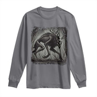 Wendigo Monster Long Sleeve Shirt Skinwalker Night Stroll Cryptid Dark Forest - Wonder Print Shop