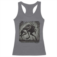 Wendigo Monster Racerback Tank Top Skinwalker Night Stroll Cryptid Dark Forest - Wonder Print Shop