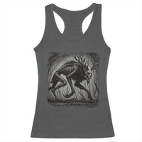 Wendigo Monster Racerback Tank Top Skinwalker Night Stroll Cryptid Dark Forest - Wonder Print Shop