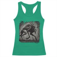 Wendigo Monster Racerback Tank Top Skinwalker Night Stroll Cryptid Dark Forest - Wonder Print Shop