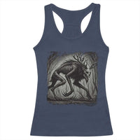 Wendigo Monster Racerback Tank Top Skinwalker Night Stroll Cryptid Dark Forest - Wonder Print Shop