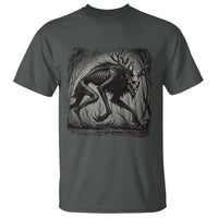 Wendigo Monster T Shirt Skinwalker Night Stroll Cryptid Dark Forest - Wonder Print Shop