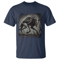 Wendigo Monster T Shirt Skinwalker Night Stroll Cryptid Dark Forest - Wonder Print Shop
