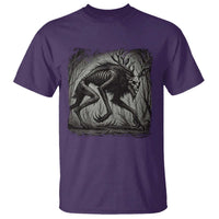 Wendigo Monster T Shirt Skinwalker Night Stroll Cryptid Dark Forest - Wonder Print Shop