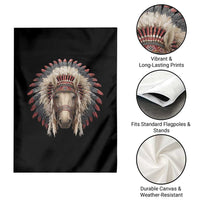 Horse Native American Indigenous Heritage War Bonnet Garden Flag - Wonder Print Shop