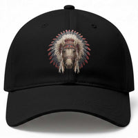 Horse Native American Indigenous Heritage War Bonnet Baseball Cap