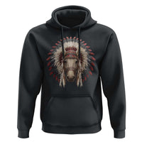 Horse Native American Indigenous Heritage War Bonnet Hoodie - Wonder Print Shop
