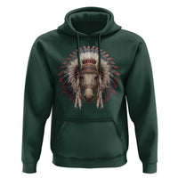 Horse Native American Indigenous Heritage War Bonnet Hoodie - Wonder Print Shop