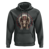 Horse Native American Indigenous Heritage War Bonnet Hoodie - Wonder Print Shop