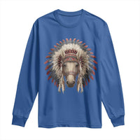 Horse Native American Indigenous Heritage War Bonnet Long Sleeve Shirt - Wonder Print Shop