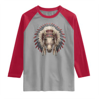 Horse Native American Indigenous Heritage War Bonnet Raglan Shirt - Wonder Print Shop