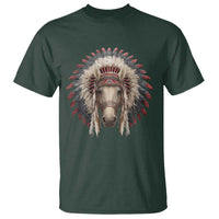 Horse Native American Indigenous Heritage War Bonnet T Shirt - Wonder Print Shop