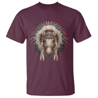 Horse Native American Indigenous Heritage War Bonnet T Shirt - Wonder Print Shop