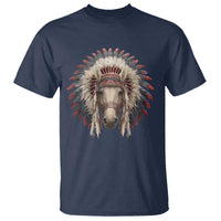 Horse Native American Indigenous Heritage War Bonnet T Shirt - Wonder Print Shop