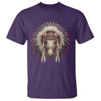 Horse Native American Indigenous Heritage War Bonnet T Shirt - Wonder Print Shop