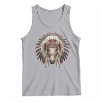 Horse Native American Indigenous Heritage War Bonnet Tank Top - Wonder Print Shop