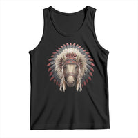 Horse Native American Indigenous Heritage War Bonnet Tank Top - Wonder Print Shop