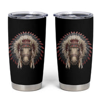 Horse Native American Indigenous Heritage War Bonnet Tumbler Cup - Wonder Print Shop