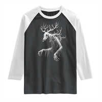Wendigo Monster Skinwalker Mythical Cryptid Raglan Shirt - Wonder Print Shop