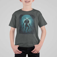 Wendigo Monster Skinwalker Mythical Cryptid Dark Forest T Shirt For Kid - Wonder Print Shop