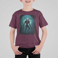 Wendigo Monster Skinwalker Mythical Cryptid Dark Forest T Shirt For Kid - Wonder Print Shop