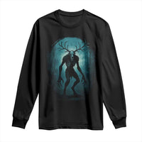 Wendigo Monster Skinwalker Mythical Cryptid Dark Forest Long Sleeve Shirt - Wonder Print Shop