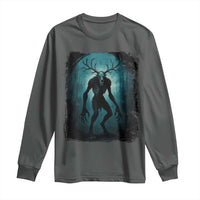Wendigo Monster Skinwalker Mythical Cryptid Dark Forest Long Sleeve Shirt - Wonder Print Shop