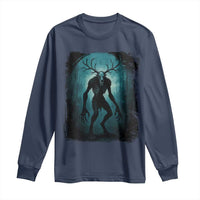Wendigo Monster Skinwalker Mythical Cryptid Dark Forest Long Sleeve Shirt - Wonder Print Shop